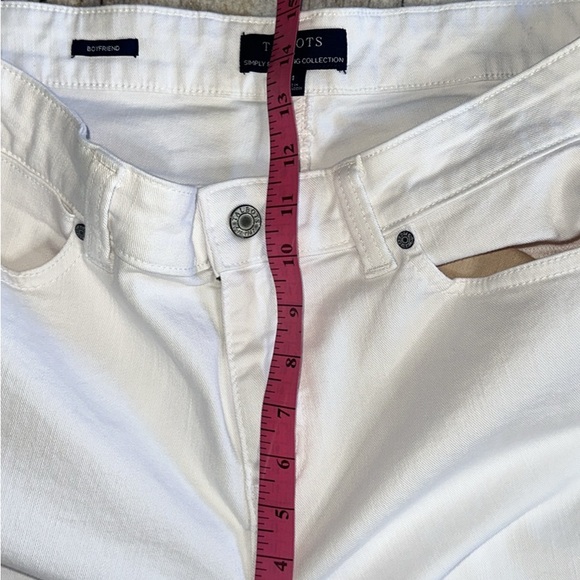 EUC TALBOTS White Boyfriend Jeans 14 - Picture 5 of 8